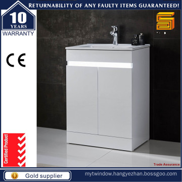 White Lacquer MDF Floor Standing Bathroom Vanitiy Unit